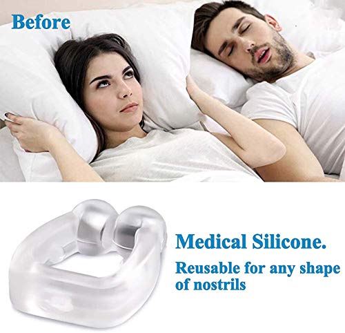 Prechkle Clip Nasal Magnético Anti-Ronquidos,Dejar de roncar,Solución de Dilatador Nariz Antirronquidos Natural y Reutilizable, Facilitar la Respiración y Dormir Cómodo, 4 Piezas.