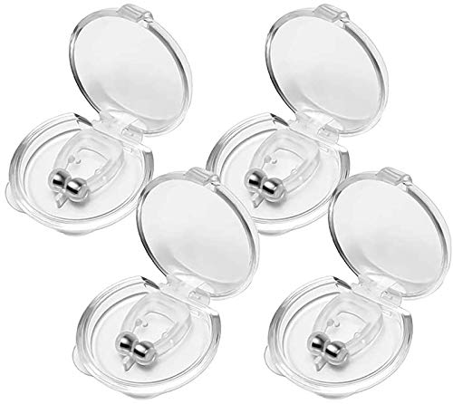 Prechkle Clip Nasal Magnético Anti-Ronquidos,Dejar de roncar,Solución de Dilatador Nariz Antirronquidos Natural y Reutilizable, Facilitar la Respiración y Dormir Cómodo, 4 Piezas.
