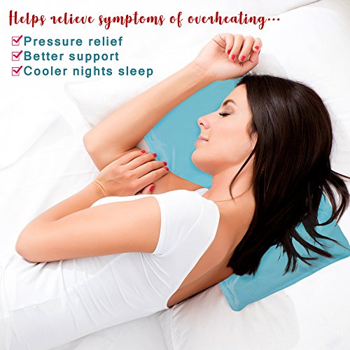 Premium Almohada de Gel Fresco, Almohada de Enfriamiento, 55x30cm - Suave, Sin Olor, Sin Relleno de Agua| Mejora el Sueño, Dolor de Espalda, Dolor de Cuello, Migrañas, Noches Calurosas de Verano.