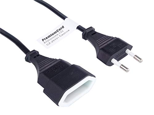 Premium Cord - Cable alargador para PC (230 V) 2 m