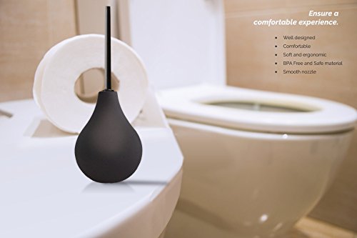 Premium Enema Medico Bulbo de Silicona +cepillo de limpieza - sin BPA - Ducha Médica, Seguro para el lavado anal y vaginal - Limpieza Rectal, Forma rápida de aliviar el estreñimiento.