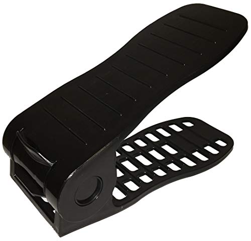 Premiumdonkey Organizador De Zapatos Ajustable - Set De 6 Unidades Color Negro - Diseño Antideslizante - 4 Posiciones - Ahorra Espacio En Armarios Y Estanterías - Pon Orden En Casa