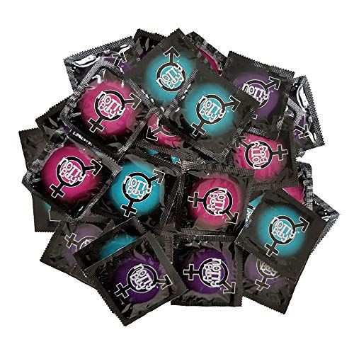 Preservativos Notty Boy – Paquete de 2000 – Condones lubricados de látex de larga duración, acanalados, punteados y ultradelgados