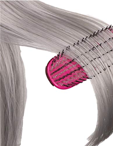 Prettyland mate natural Peluca lisa marrón con mechas rubias y tacto suave flequillo recto a medio larga melena C853