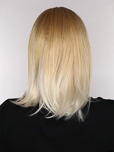 Prettyland Rubio Ombre Gradiente Medio Largo Suave Mate Sin Estado Natural Peluca Bob Pony Peluca C938