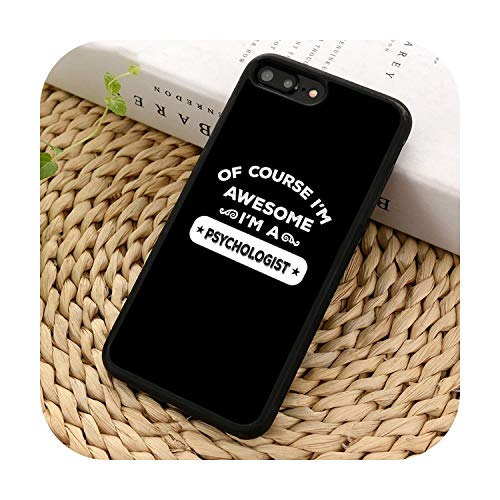 PrettyR Psicólogo Profesión Psicología Funda para iPhone 5 6S 7 8 Plus 11 Pro X XR XS MAX para Samsung Galaxy S6 S7 S8 S9 S10