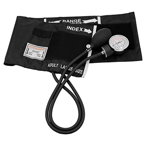 Primacare Medical Supplies DS-9181 - Tensiómetro de brazo manual, incluye estetoscopio Sprague-Rappaport, color negro