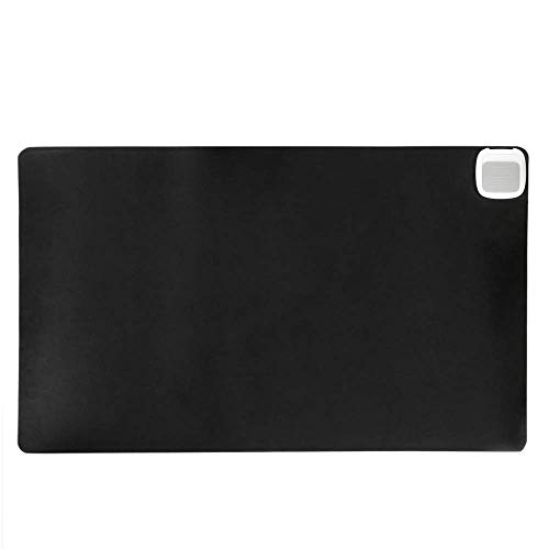 PrimeMatik - Alfombra y Superficie térmico con calefacción para Escritorio Suelo y pies de 60 x 36 cm 65W Negro