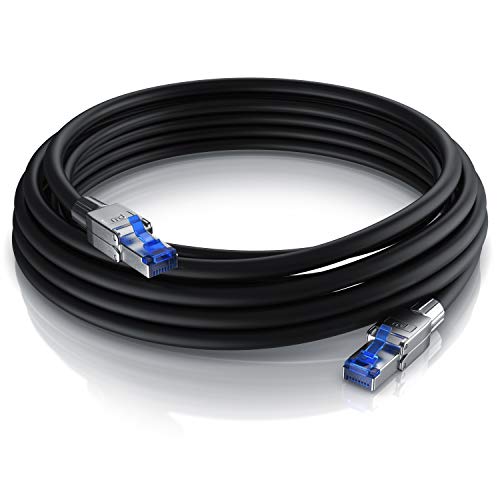 Primewire - 5m Cable de Red Cat.8 40 Gbit/s - S FTP PIMF - Conectores RJ45 modulares - Switch Router Modem Access Point - Cable Ethernet LAN Fibra óptica