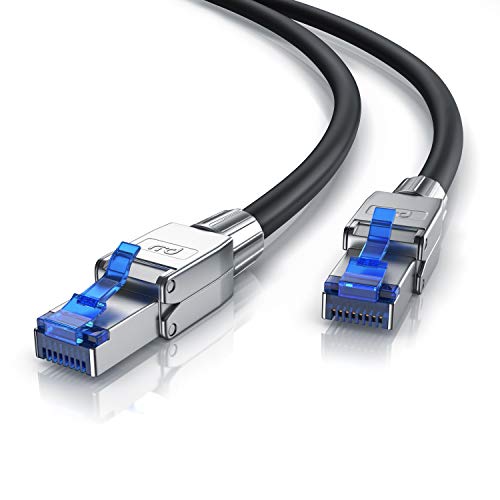 Primewire - 5m Cable de Red Cat.8 40 Gbit/s - S FTP PIMF - Conectores RJ45 modulares - Switch Router Modem Access Point - Cable Ethernet LAN Fibra óptica