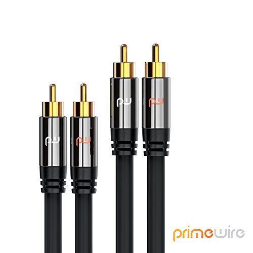 Primewire - 5m HQ Audio Cable - 2X Conectores RCA Macho a 2X Conectores RCA Macho - Conector metálico de precisión - Serie