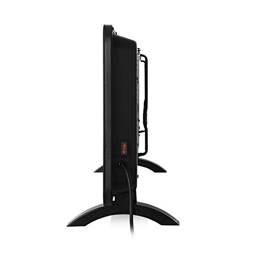 Princess 01.342000.01.001 Calefactor con panel de cristal Smart, controlado por app, 2000 W, negro