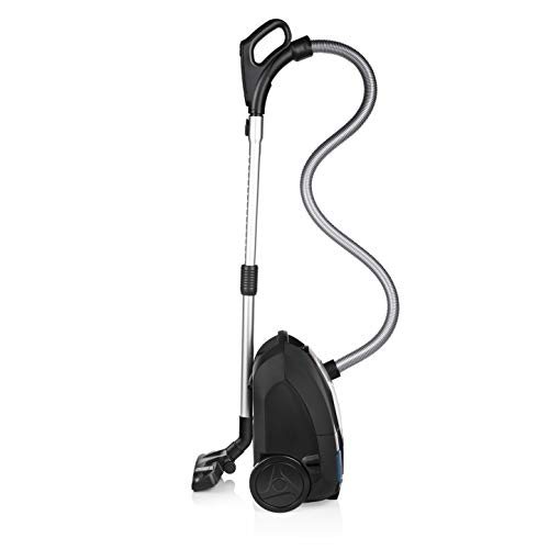 Princess EcoQuiet 335010 - Aspirador muy silencioso, 62 decibelios, Clase AAA, 700 W, capacidad de 3 litros, color negro y azul