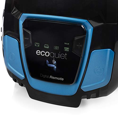 Princess EcoQuiet 335010 - Aspirador muy silencioso, 62 decibelios, Clase AAA, 700 W, capacidad de 3 litros, color negro y azul
