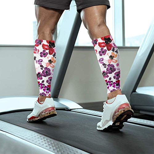 Printing Calf Compression Sleeve - Leg Compression Socks for Shin Splint Calf Pain Relief Fit for Men Women and Runners