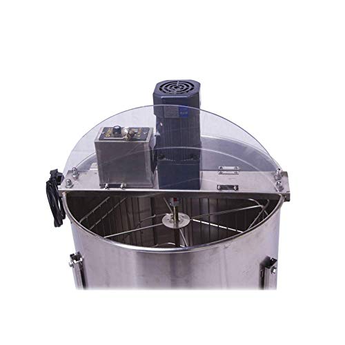 PRIT2016 Extractor de Miel eléctrico de Acero Inoxidable con 4 Marcos, con Cubierta y Salida y Patas