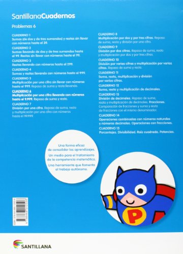 PROBLEMAS 6 SANTILLANA CUADERNOS - 9788468012506