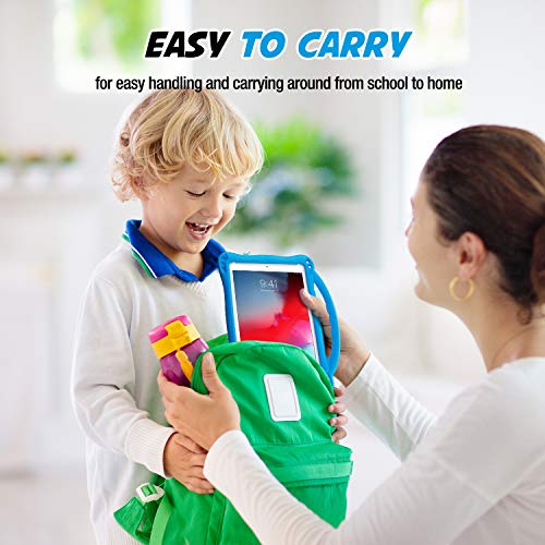 ProCase Funda Infantil iPad 9.7 6.ª/5.ª, iPad Pro 9.7, Air 2/1, Carcasa Niño Antigolpes con Asa Suave Soporte Plegable, Funda Bebé Ligera para Apple iPad 9.7 2018 2017 iPad Air 1/2 -Celeste