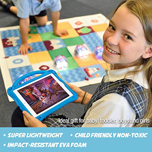 ProCase Funda Infantil iPad 9.7 6.ª/5.ª, iPad Pro 9.7, Air 2/1, Carcasa Niño Antigolpes con Asa Suave Soporte Plegable, Funda Bebé Ligera para Apple iPad 9.7 2018 2017 iPad Air 1/2 -Celeste