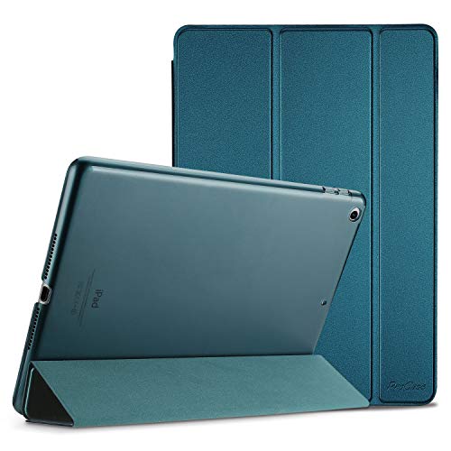 ProCase Funda iPad 9,7" 6.ª 2018/5.ª 2017, Estuche Delgado Ligero Carcasa con Soporte Tapa Inteligente Reverso Translúcido para iPad 9,7 Pulgadas –Verde Azulado