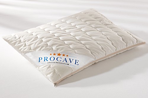 PROCAVE Almohada de espelta con Funda Transpirable de algodón,Cojín de Grano, Made in Germany, 40x60cm