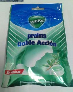 Procter & Gamble CARAMELOS VICKS PRAIMS DOBLE ACCION BOLSA EUCALIPTO 32GR SIN AZUCAR