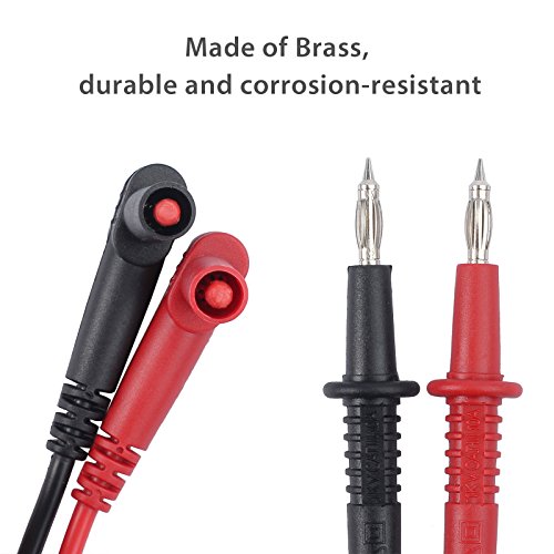Proster Multímetro Puntas de Prueba 8-Pieces Electrónico Profesional Multímetro Cable de Prueba Kit de Accesorios Incluye Extensiones de Plomo Prueba Sondas Mini Ganchos Alligator Clips