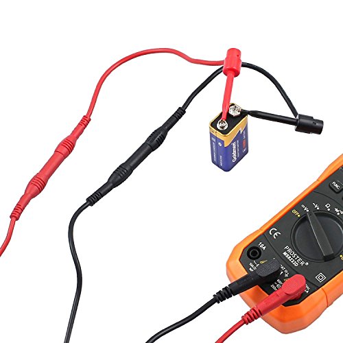 Proster Multímetro Puntas de Prueba 8-Pieces Electrónico Profesional Multímetro Cable de Prueba Kit de Accesorios Incluye Extensiones de Plomo Prueba Sondas Mini Ganchos Alligator Clips