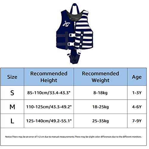 PROTAURI Niños Chaleco de Natacion - Childs Traje de Baño Traje Flotante Niños Chaqueta Chicos Chicas Ayudas de Natación Aprender a Nadar 1-9 Años/50N