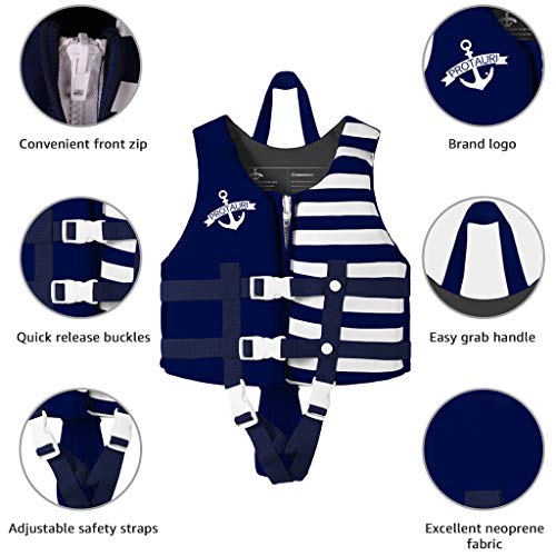 PROTAURI Niños Chaleco de Natacion - Childs Traje de Baño Traje Flotante Niños Chaqueta Chicos Chicas Ayudas de Natación Aprender a Nadar 1-9 Años/50N