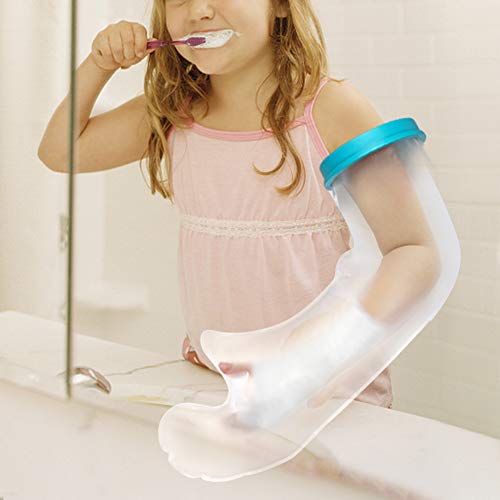 Protector de brazo de escayola para niños y duchas, resistente al agua, para envolver las lesiones, codos al bañarse con material de PVC duradero (52 cm 20 pulgadas)