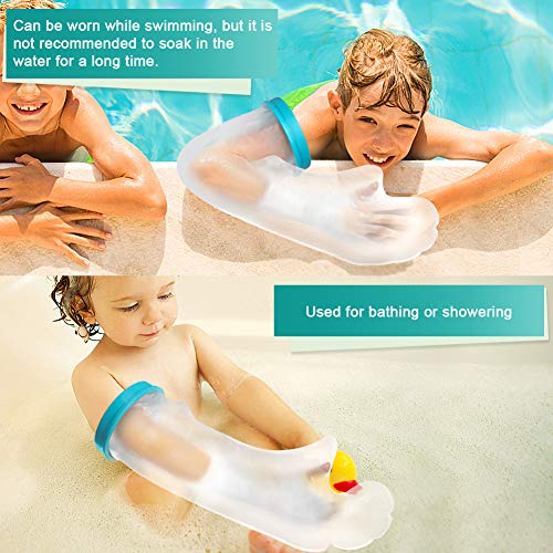 Protector de brazo de escayola para niños y duchas, resistente al agua, para envolver las lesiones, codos al bañarse con material de PVC duradero (52 cm 20 pulgadas)