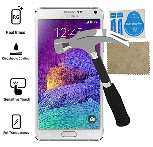 Protector Pantalla Cristal Templado compatible con Samsung Galaxy Note 4, Maxima Proteccion