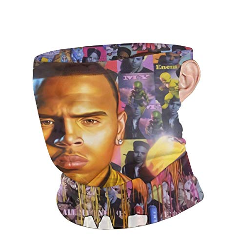 Protector solar multifuncional Chris Brown F.A.M Fashion Scarf,Warm Neck Scarf,Microfiber Neck Warmer,Printed Scarf,Windproof Sports s,Bandanas