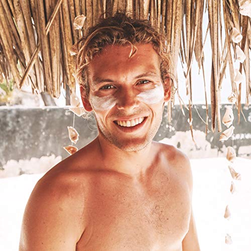 Protector Solar Natural de Zinc Cara & Deporte Suntribe - FPS 30 - Biodegradable/Reef Safe - Òxido de Zinc (Filtro UV mineral) - Muy resistente al agua - 3 Ingredientes - BLANCO ORIGINAL (45 g)