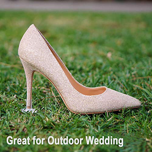 Protector Tacon Alto 30 Pares para Cesped Stiletto, Cubre Tacones para Bodas, Ocasiones Formal, Talla S M L (30 Pares)