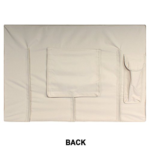 Protector TV Exterior Universal Funda para Televisor de 36" 37" 38" LCD, LED, ó PLASMA, Resistente al Agua, Protector de Pantalla 37", Compatible con Soportes de Mesa y Pared - Beige 38