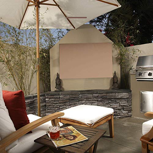 Protector TV Exterior Universal Funda para Televisor de 36" 37" 38" LCD, LED, ó PLASMA, Resistente al Agua, Protector de Pantalla 37", Compatible con Soportes de Mesa y Pared - Beige 38