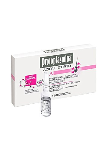 Protoplasmina. Tratamiento de choque para el cabello. Lote de 6 ampollas de 8 ml anticaída y reforzante