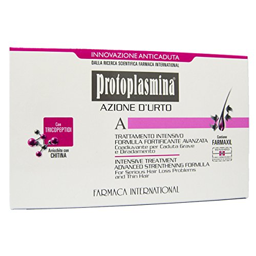 Protoplasmina. Tratamiento de choque para el cabello. Lote de 6 ampollas de 8 ml anticaída y reforzante
