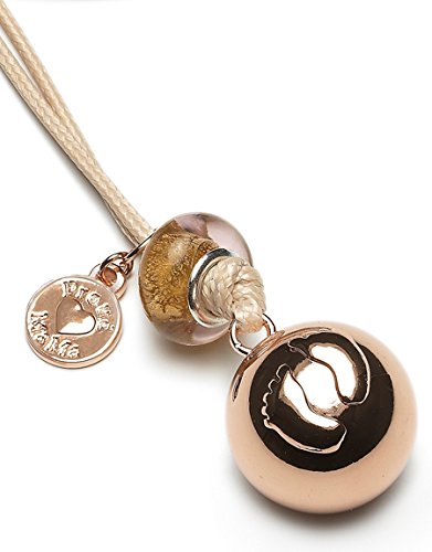 Proud Mama bola Basic Rosa Baby Bell Feet: El milagroso collar para embarazadas con una pequeña campana