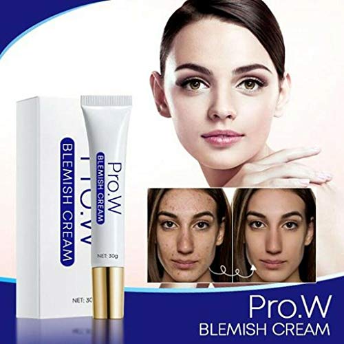 Pro.W Blemish Cream Skin Repair Ungüento Reduce el acné quístico, granos, manchas y cicatrices en la cara, espalda, cuerpo y glúteos