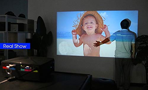 Proyector Full HD 1080P, LUXIMAGEN HD400 (2019 Nuevo), Proyector Maxima luminosidad Portátil LED Cine en casa 1920x1080 HDMI USB VGA para PS4,Xbox,Switch, 720P Nativo