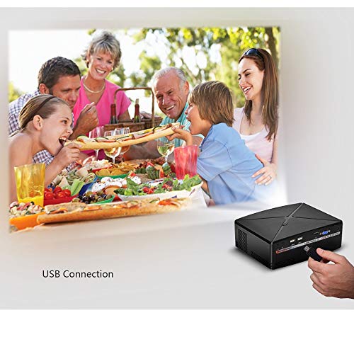 Proyector Full HD 1080P, LUXIMAGEN HD400 (2019 Nuevo), Proyector Maxima luminosidad Portátil LED Cine en casa 1920x1080 HDMI USB VGA para PS4,Xbox,Switch, 720P Nativo