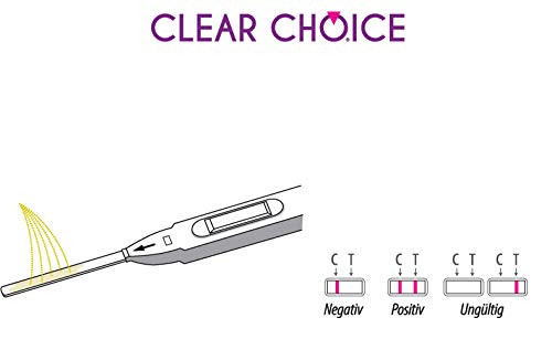 Prueba de embarazo HCG Clear Choice Easy (2 cajas de 1 unidad), prueba de orina, inyección de tinta, 10 miu/ml