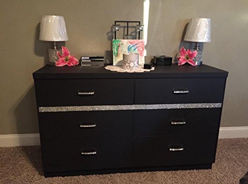 PsmGoods Tirador de puerta con cristales, de aleación de zinc, estilo europeo, ideal para muebles, vestidores, cómodas, armarios y cocinas