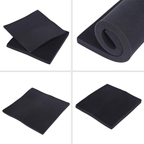 Pssopp Hoja de Filtro de Espuma impregnada de carbón Activado Acuario Reutilizable Tanque de Peces Filtro bioquímico Filtración de Espuma Almohadilla de Esponja(50 * 50 * 2cm)