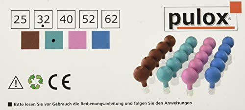 Pulox - Juego de vasos para ventosaterapia, distintos tamaños y colores (5 unidades), color verde