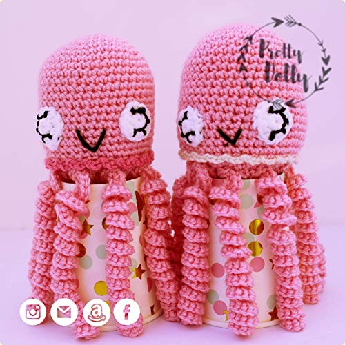 PULPO AMIGURUMI DE GANCHILLO PARA BEBÉ- MUÑECO DE CROCHET PARA RECIÉN NACIDO- REGALO PARA BABYSHOWER- PRETTY DOLLY