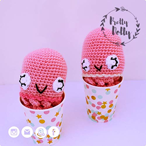 PULPO AMIGURUMI DE GANCHILLO PARA BEBÉ- MUÑECO DE CROCHET PARA RECIÉN NACIDO- REGALO PARA BABYSHOWER- PRETTY DOLLY